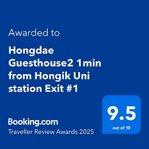  Apartment Hongdae Guesthouse2 1min From Hongik Uni Station Exit #1